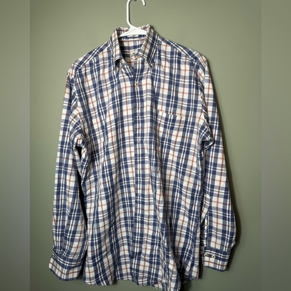 Peter Millar Men’s Long Sleeve Blue Plaid 100% cotton Size Medium‎ - Picture 7 of 7